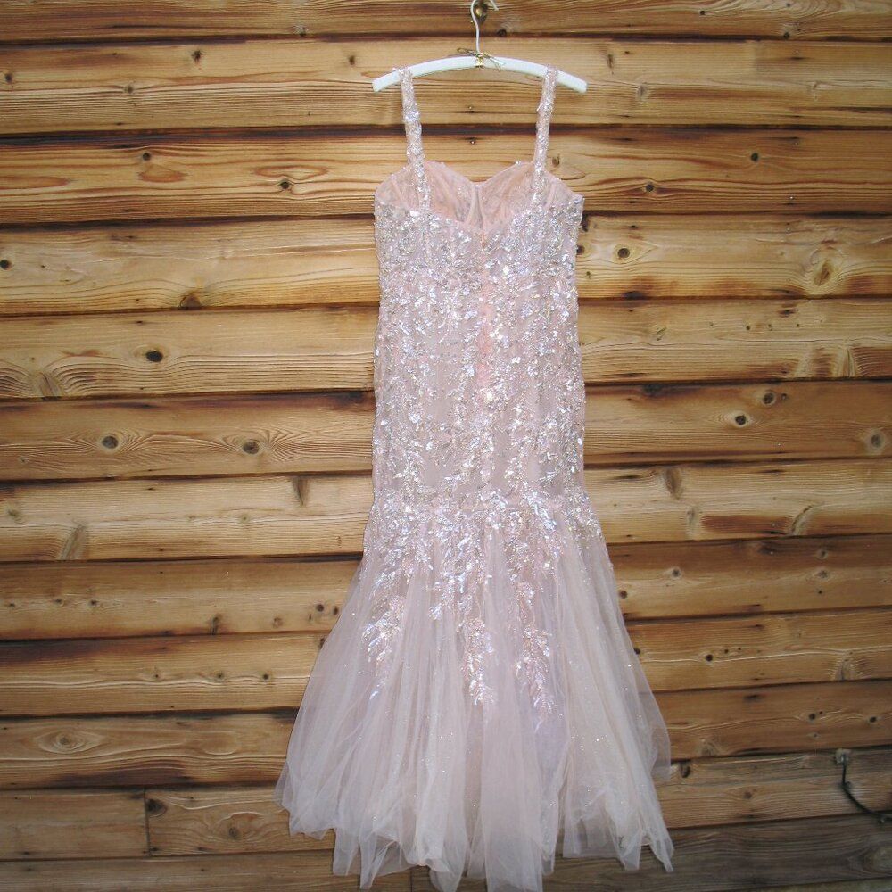 Mac Duggal 20559 Pink Corset Detailed Embellished Gown Dress - Picture 10 of 13